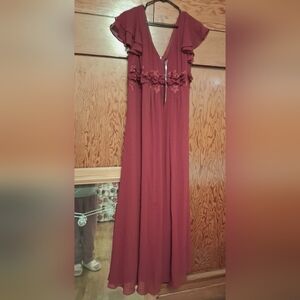 Ever Pretty Burgundy Maxi Dress